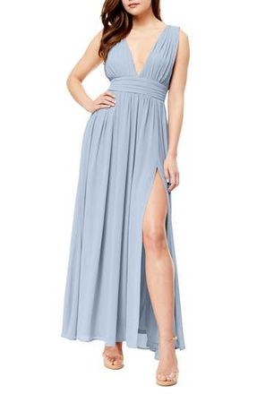 By Design Athen Plunging V-Neck Maxi Dress in Light Blue at Nordstrom Rack, Size X-Large