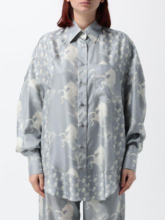 Stella McCartney Graphic Print Relaxed Fit Pure Silk Shirt