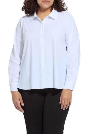 Lyss&eacute; Connie Slim Fit Button-Up Shirt in White at Nordstrom, Size 1 X
