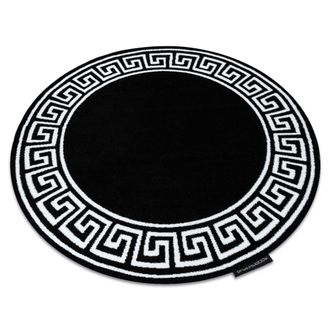 RugsX Rugsx - Alfombra Hampton Grecos C&iacute;rculo Negro Black Circulo 160 Cm