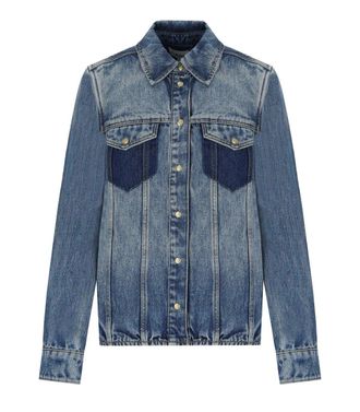 Ganni CAMICIA IN DENIM BLU GANNI