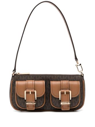 Michael Kors small Zoe pochette - women - Polyurethane/PVC/Polyester - One Size - Brown