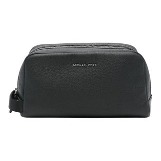 Michael Kors Hudson reistas van generfd leer - Heren - Tassen - Zwart - Maat: ONE Size Leer