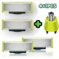 OEM Para Cuchillas De Repuesto Oneblade Con Cabezal De Repuesto Para Recortadora De Vello Nasal, Paquete De 4 + 1 - Crezuo