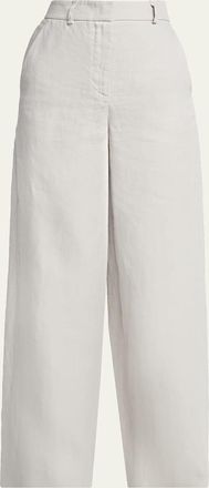 Giorgio Armani Linen Straight-Leg Trousers
