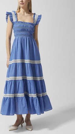 Rixo Womens Aubrie smocked bust dress