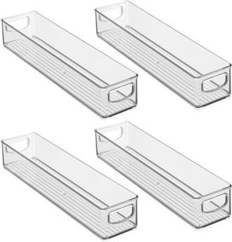 iDesign Stackable Pantry Storage Bins with Handles, Set of 4, Clear, Made in USA at Nordstrom