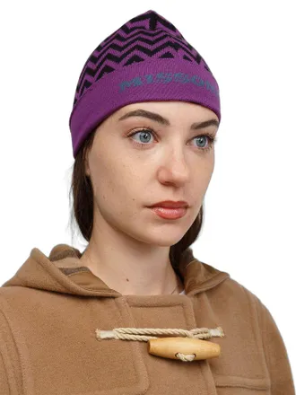 Missoni Womens Beanie Purple-Black Wool Accessories