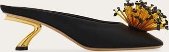 Ferragamo Women S-shaped heel mule Black Size 10.5