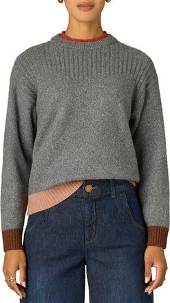 Wit & Wisdom Crewneck Rib Sweater in Charcoal at Nordstrom, Size X-Large
