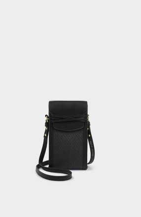 Katie Loxton Porto Raffia Cell Bag in Black at Nordstrom
