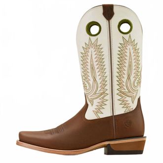 Ariat Mens Southland Cowboy Western Boot In Distressed Brown And Crema