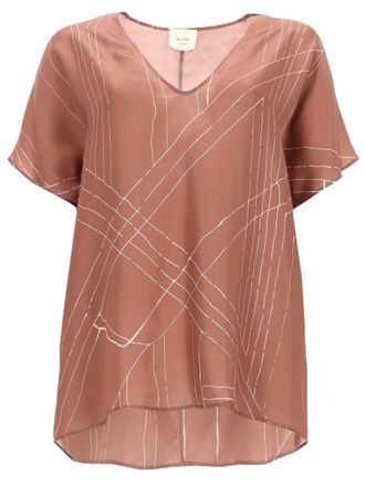 Alysi Foundation Loose Terracotta Silk Blouse