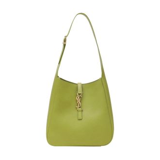 Saint Laurent Le 5 &Agrave; 7 Supple Small - female - Saint Laurent - Shoulder Bags - Green - ONE SIZE - Bags