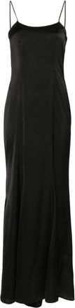Blugirl sleeveless satin maxi dress - women - Polyester - 38 - Black