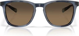 Costa Sullivan 53mm Polarized Square Sunglasses in Somos Blue Tort /Copper 580G at Nordstrom