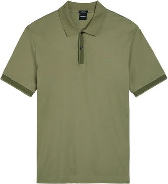 BOSS Boss Logo Jersey Polo Shirt - Khaki - Xxl