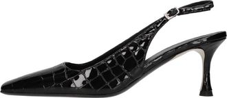 N&deg;21 Leren Slingback Pomp - Dames - Pumps - Zwart - 36 EU - Leer - Schoenen