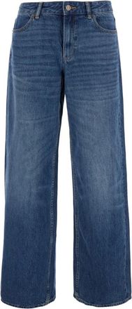 Tory Burch Straight Wide-Leg Jean - Dames - Regular Fit Jeans - Blauw - W26 - Katoen - Jeans