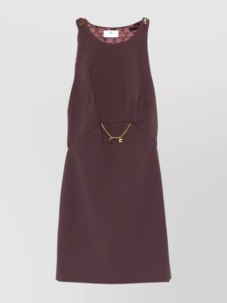 Elisabetta Franchi sleeveless chain-embellished mini dress