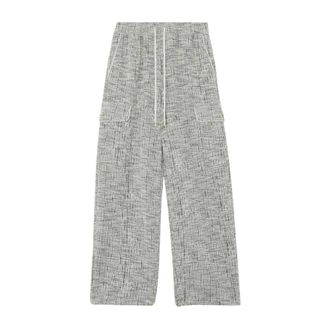 Twinset Pantalones anchos de tweed - Trousers - Mujer - Beige - M