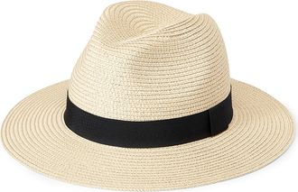 Simons Womens Trimmed straw Panama hat