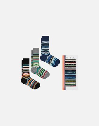 Paul Smith Mens Paul Smith 3-Pack Cable Signature Socks, Gift pack - Navy