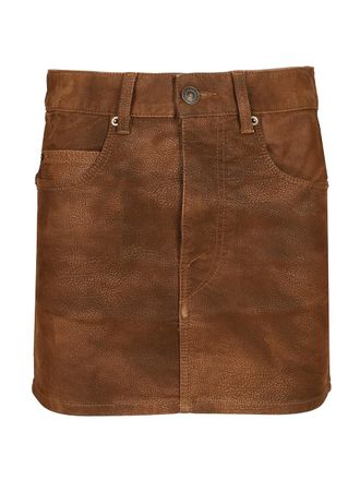 Isabel Marant Kimmy Mini Skirt Gonne Marrone-Donna