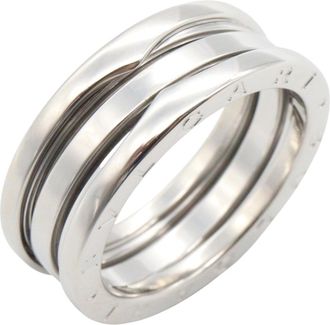 Bulgari Silver White Gold (18K) Band Ring (Pre-Owned)