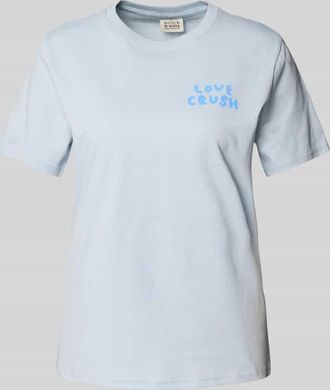 Scotch & Soda T-Shirt mit Rundhalsausschnitt in Hellblau, Gr&ouml;&szlig;e XS