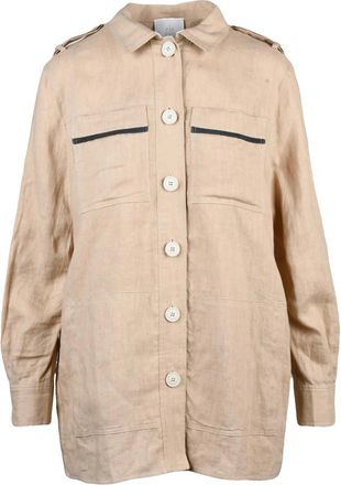 Eleventy Beige Linen Shirt