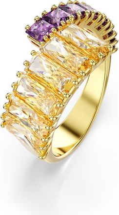 Swarovski Matrix Bypass Ring in Gold/Purple at Nordstrom, Size 6