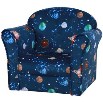 HOMCOM Childrens Planet-Themed Armchair - Blue | TJ Hughes