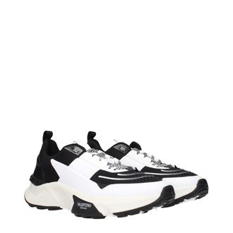Valentino Garavani Mens Black Fabric Athletic Sneakers