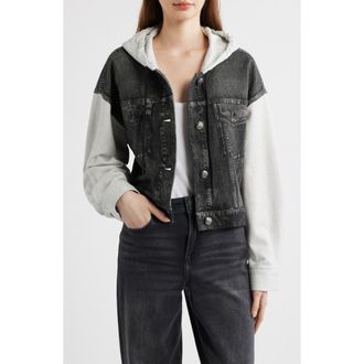 Rag & Bone rb Miramar Mixed Media Jacket in Sport Black at Nordstrom, Size X-Large