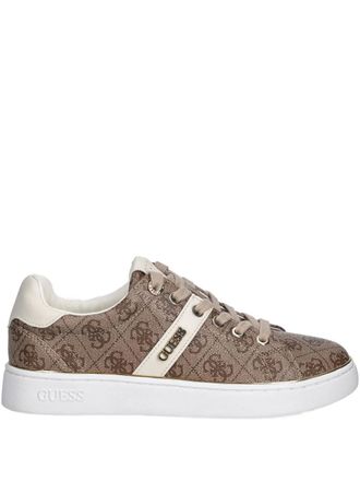 Guess Co Sneakers Britz 4G con logo - Marrone