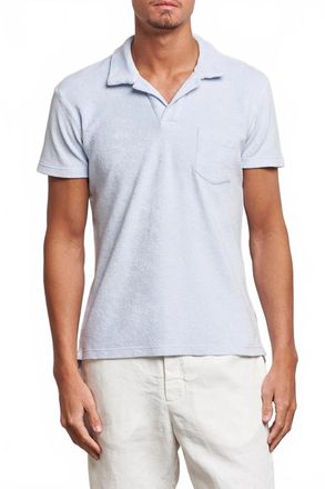 Orlebar Brown Terry Polo Shirt In Light Island Sky