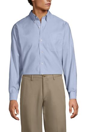 Lands End Big and Tall No Iron Supima Oxford Dress Shirt in Pale Soft French Blue at Nordstrom, Size 15.5 - 33