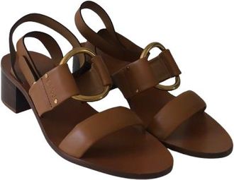 Chlo&eacute; Tan Leather Sandals Size 40