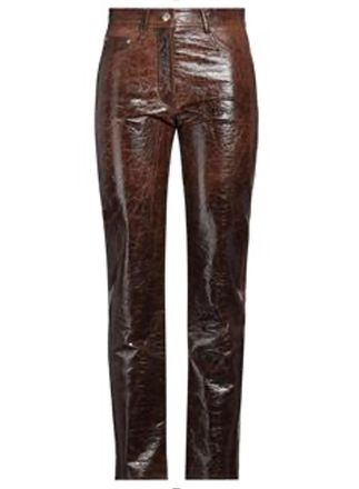 Msgm Womens High-Waisted Pants In Chocolate Brown