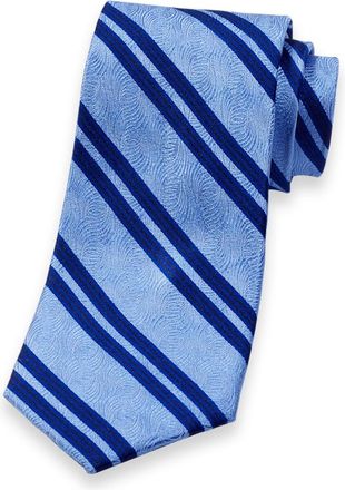 Paul Fredrick Stripe Woven Silk Tie