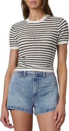 Joe's The Crochet Sweater in Milk/black Stripe at Nordstrom, Size X-Large