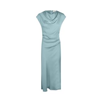Modstr&ouml;m Midi Jurken - Dames - Casual kleedjes - Blauw - XL - Kleedjes