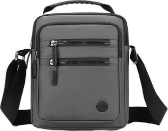 Generic Compatible For Mens Multifunctional Crossbody Bag, Large Capacity, Multiple Pockets, Suitable for Business, Commuting(Grey)