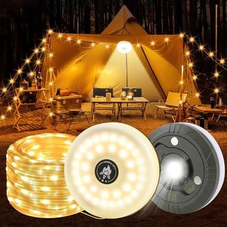 OEM Guirnalda De Luces Decorativas De 10 M Para Camping, L&aacute;mpara Led Recargable, L&aacute;mpara Impermeable Para Exteriores, Luces, Guirnalda De Luces