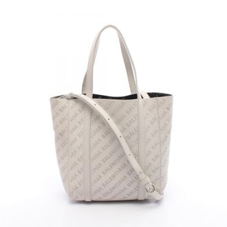Balenciaga White Leather Tote Bag (Pre-Owned)