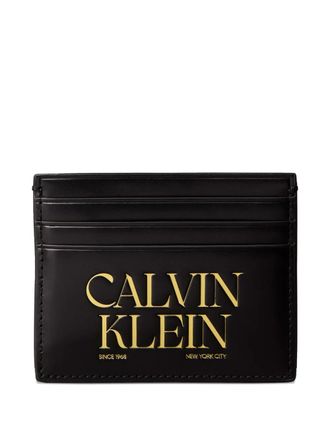 Calvin Klein logo-detail card holder - men - Nappa Leather - One Size - Black