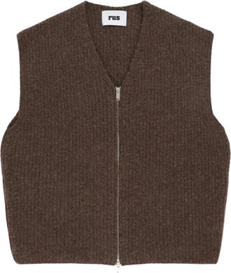 Rus Chaleco Ishi - Dames - Bodywarmers - Bruin - M - Jassen