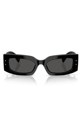 Dolce & Gabbana 55mm Rectangular Sunglasses in Black at Nordstrom