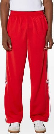 adidas three-stripe side-button trousers - Red